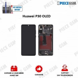 ECRAN + chassis pour HUAWEI P30 NOIR OLED