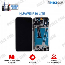 ECRAN + FRAME pour HUAWEI P30 LITE NOIR