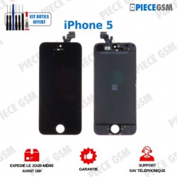 ECRAN LCD + VITRE TACTILE POUR iPHONE 5 black noir + outils